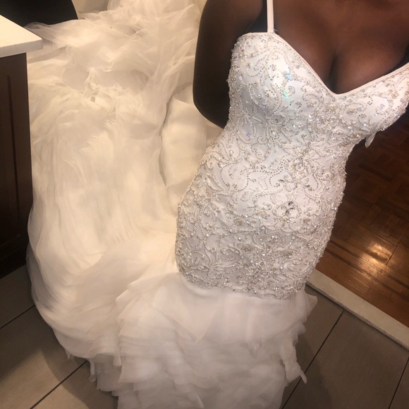 Bling Mermaid Wedding Gown - Picture 3 of 6
